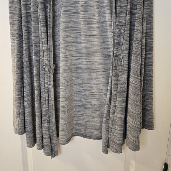 Susan Lawrence Gray And Black Longsleeve Lightweight Cardigan Size Large - Picture 3 of 13